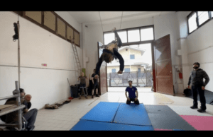 stunt training with wires